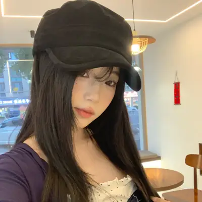 Women Suede Equestrian Hat Brown Small Flat Top Beret