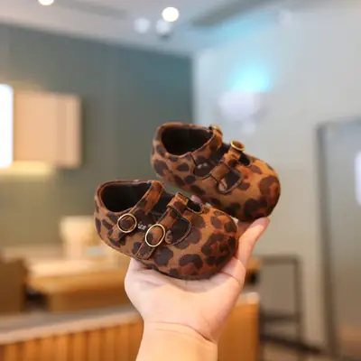 Baby Girl Shoes Princess Shoes Autumn Toddler Shoes Soft Sole Baby Shoes Children's Stylish Loafers Fashion Trendy