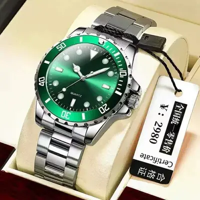 Cross-Border Men's Watch Men's Quartz Watch Steel Belt Douyin Live Broadcast New Watch Manufacturer Dropshipping
