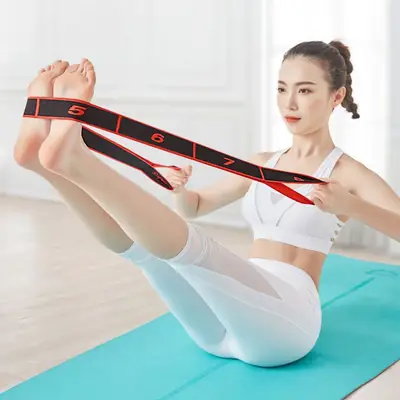 Yoga Elastic Band 8-Level Digital Resistance Band for Adults and Children Segmented Stretching Health Fitness Resistance Band Stretch Band
