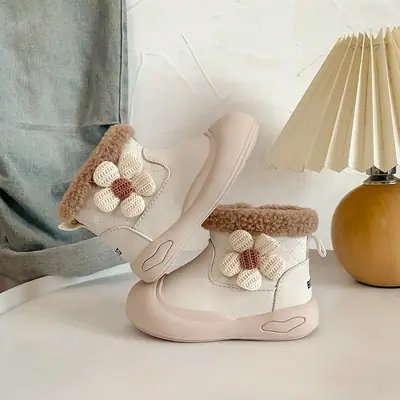 Winter Baby Girl Shoes, Toddler Boots, Velvet Cotton Shoes, Girls Snow Boots, Baby Soft Sole Toddler Shoes, Kidsren's Shoes