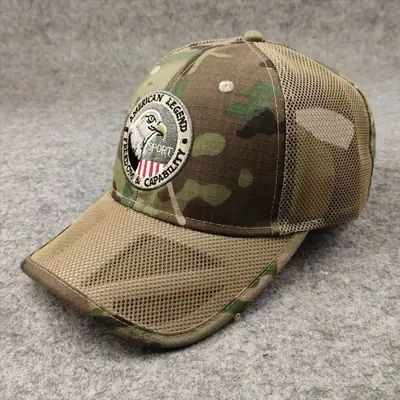Cruel War Eagle Cap Green Camo Mesh Outdoor Hat