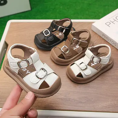 Baby Boy Baotou Sandals 2025 Summer New Baby Shoes Kidsren's Sports Beach Shoes Baby Girl Soft Sole Toddler Shoes