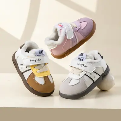 Baby Toddler Shoes 2025 Winter New Baby Shoes Boys Baby Cotton Shoes Soft Bottom Girls Indoor Cotton Shoes Dropshipping