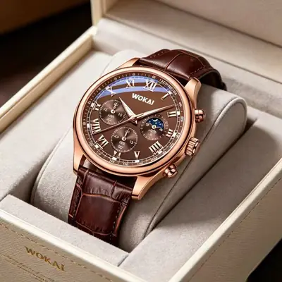 New Wokai Wokai Business Watch Quartz Sports Table Casual Belt Mens Watch Mens Watch