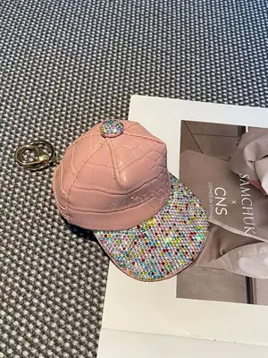 Diamond-Encrusted Women's Peaked Cap Summer Hat
