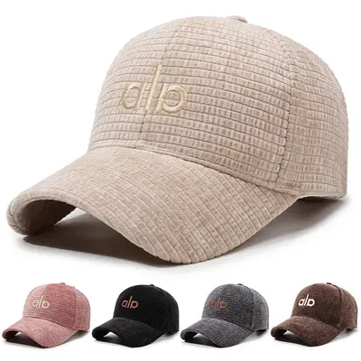 Women Duckbill Cap with Embroidered Letter Beige