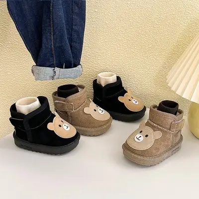 One-Year-Old Baby Snow Boots for Girls, Winter Velvet Thickeneded Kidsren's Toddler Shoes, Boys' Cotton Boots, Baby Shoes, Cotton Shoes