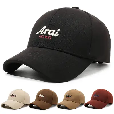 Men Embroidered Fleece Baseball Cap Winter Warm Outdoor