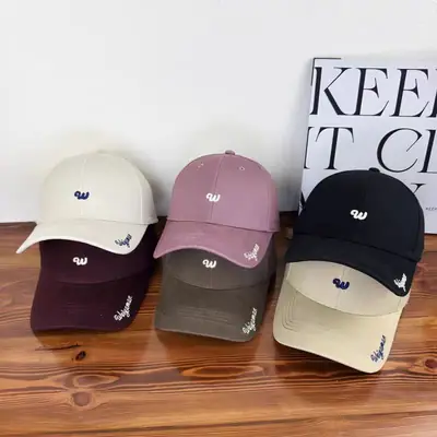 Korean Style 3D Embroidered Baseball Cap for Men Women