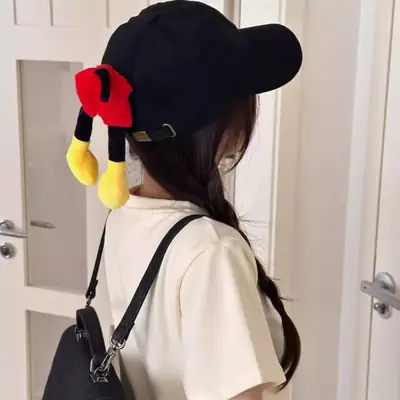 Mickey Bow Cap for Women Sunshade Spring Autumn