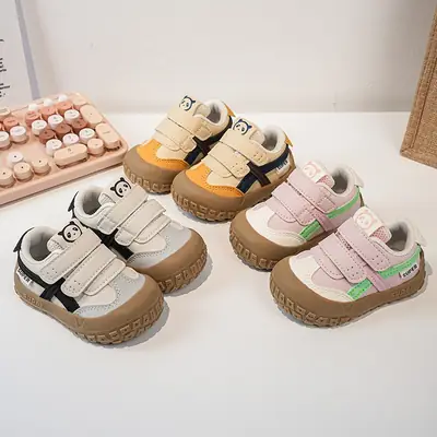 2026 Spring New Model Baby Functional Shoes for Boys and Girls, Leather Surface, Soft Sole, Non-Slip Toddler Shoes, Casual Sports Shoes