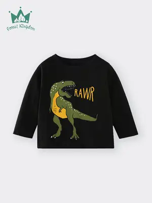 Kids Raw Raptor Long Sleeve T-Shirt Black