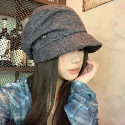 Women Face Slimming High-End Suit Hat for Winter Autumn