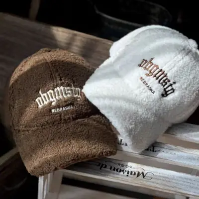 Thickened Lamb Fleece Duckbill Cap for Boys