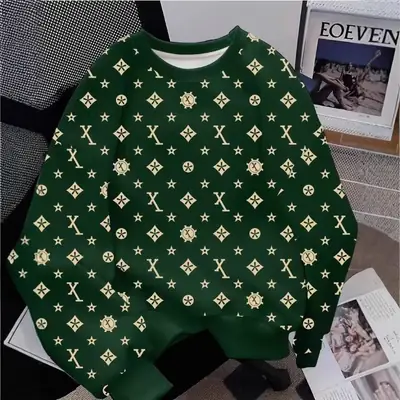 Women Crossbody Sweatshirt Black Printed Loose Fit