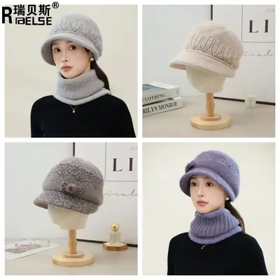 Velvet Warm Ear Hat for Women Elderly Cold Proof