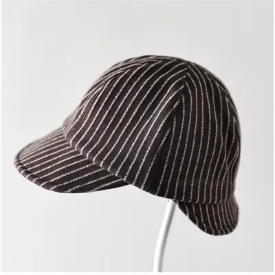 Men & Women Sherlock Holmes Double-Brimmed Striped Cap