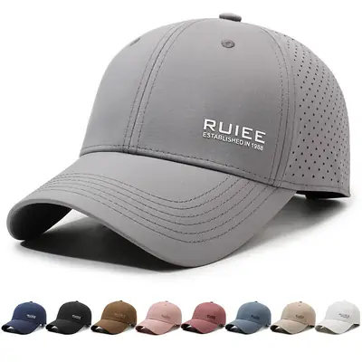 White RUIE Men's Beaded Cap Summer Outdoor