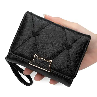 Pink Women's Pu Leather Card Wallet with 70% Slots