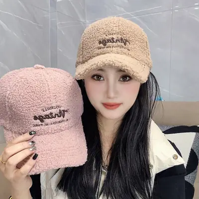Women Winter Fleece Duckbill Cap Warm Casual