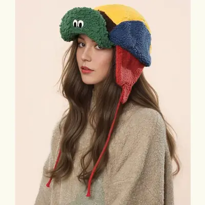 Japanese Retro Duckbill Hat for Women Winter Warm Ear Protection