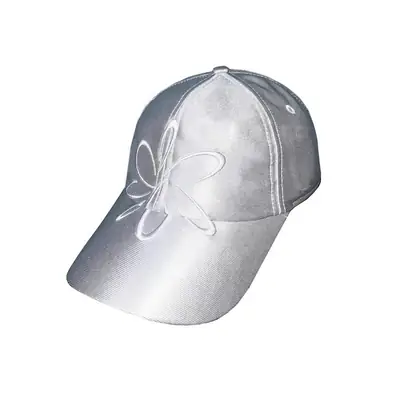 Silver Embroidered Duckbill Cap Sun Protection Korean Style