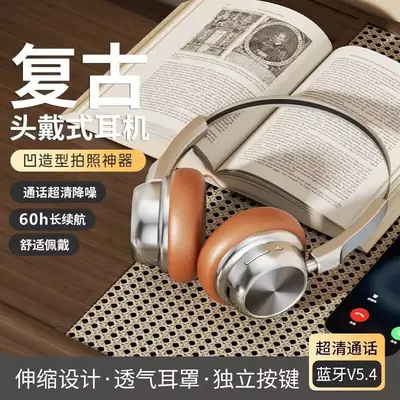 2026 New Model Berlin Sound Small Retro Head-Mounted Wireless Bluetooth Headphones with Noise Reduction and Ultra-Long Battery Life Cr-20