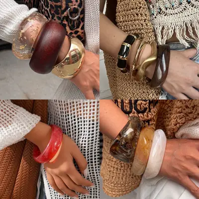 Autumn and Winter Retro Acrylic Irregular Bracelet New Simple Commuter Fashion Bracelet Niche High-End Hand Jewelry for Women