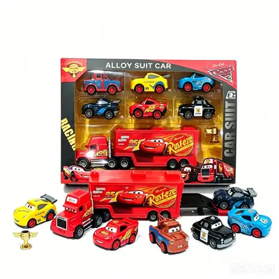 New Character Cross-Border Campaign 3 Alloy Sliding Non-Returnable Lightning Mcqueen Toothed Kidsren's Toy Set Gift Box