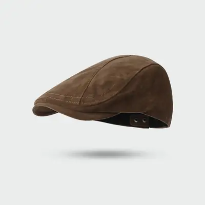 Brown Velvet Retro Cap for Daily Casual Wear