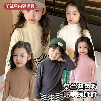 Girls Cashmere Turtlenege Bottom T-Shirt Autumn Winter
