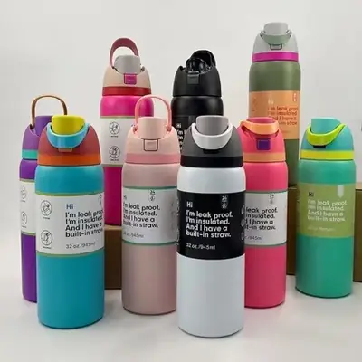 Amazon Cross-Border Owala Freesip Dual-Drink Sports Water Bottle with Handle, Bounce Cup, 304 Stainless Steel Insulated Cup