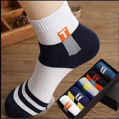 Socks for Men, Mid-Calf Socks, Sports Socks, All-Season Breathable, Sweat-Absorbent, Sports and Casual Men's Socks, Cotton