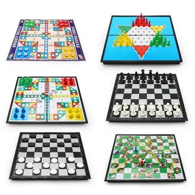 Cross-Border Tabletop Game Board Toys Chess Flying Chess Snake Chess Checkers Backgammon Magnetic Chessboard Toys