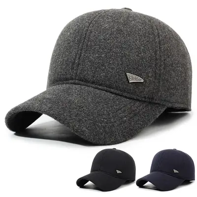 Men's Grey Heather Baseball Cap with Logo
