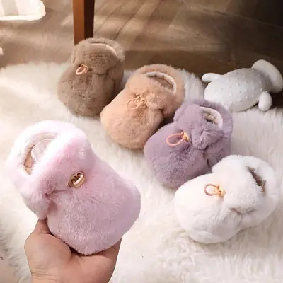 Baby Furry Shoes, Newborn Baby Shoes, Toddler Shoes, Baby Shoes, Winter Velvet Thickeneded Soft-Soled Warm Cotton Shoes
