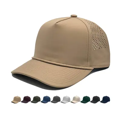 Black 5-Piece Golf Cap Sun Protective Quick Dry