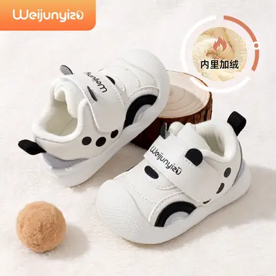 2026 Winter Baby Toddler Shoes, Cotton Shoes, Winter Style Fleece-Lined Boys' Shoes, Girls' Baby Shoes, Soft-Soled Functional Shoes