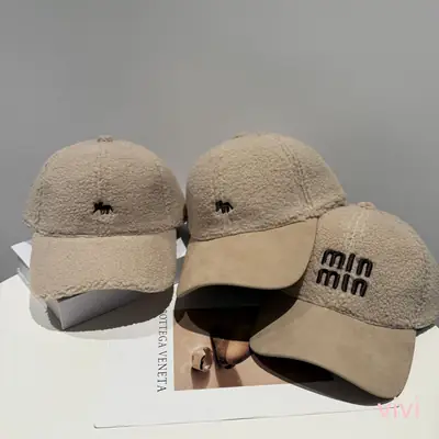 Women Wool Baseball Cap Brown Minuit Korean Style