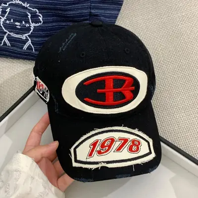 American Style 1978 Embroidered Black Cap for Women