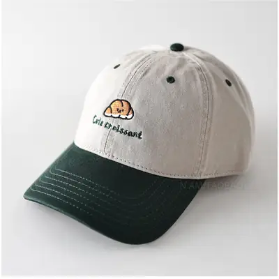 Cartoon Croissant Cap for Men Women Sunshade Duckbill