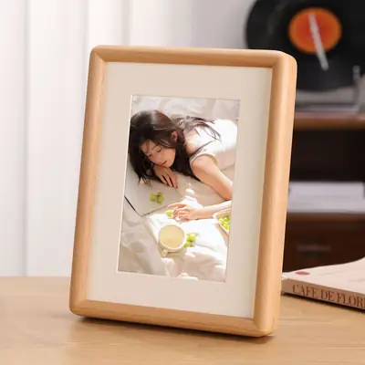 Solid Wood Black Walnut Mortise and Tenon Photo Frame Display Stand for Washing Photos, Made into 67 8inch A4 High-End Solid Wood Picture Frame for Wall Hanging