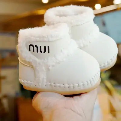 Baby Shoes Soft Sole Non-Slip Winter Velvet Thickeneded Toddler Shoes Beginner Baby Shoes 0-1 Years Old Sports Shoes
