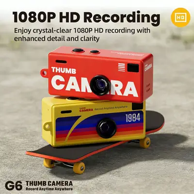 Cross-Border G6 Thumb Mini Camera Student Party Outdoor Sports Camera Photo and Video Recording Children's Pocket Camera