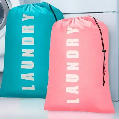 Cross-Border Drawstring Laundry Bag, Waterproof Oxford Cloth Portable Travel Storage Bag, Moving Packing Drawstring Bag