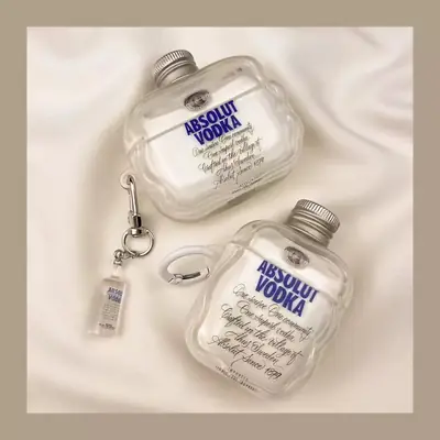 Ins Stereo Bottle Cap Vodka Suitable for Apple Airpodspro3 Protective Cover Pro2/3/4 Generation Headphone Soft Shell