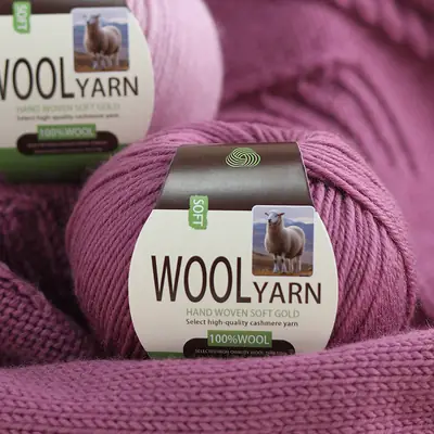 100% Wool Thread Medium Thick All Wool Thread Hand Knitted Sweater Thread Kidsren's Wool Hook Hat Scarf Thread Wholesale