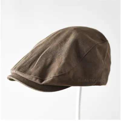 Men Adjustable Sun Hat Beige Baseball Cap
