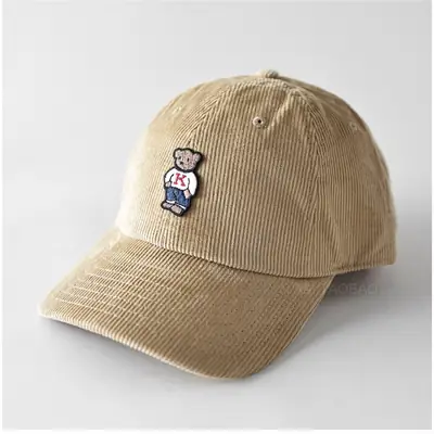 Men Maroon Cartoon Bear Cap Baseball Sunshade